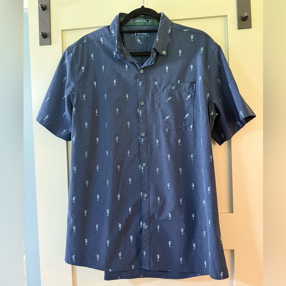 William Murray Golf | Shirts | William Murray Golf Navy Seahorse Print ...